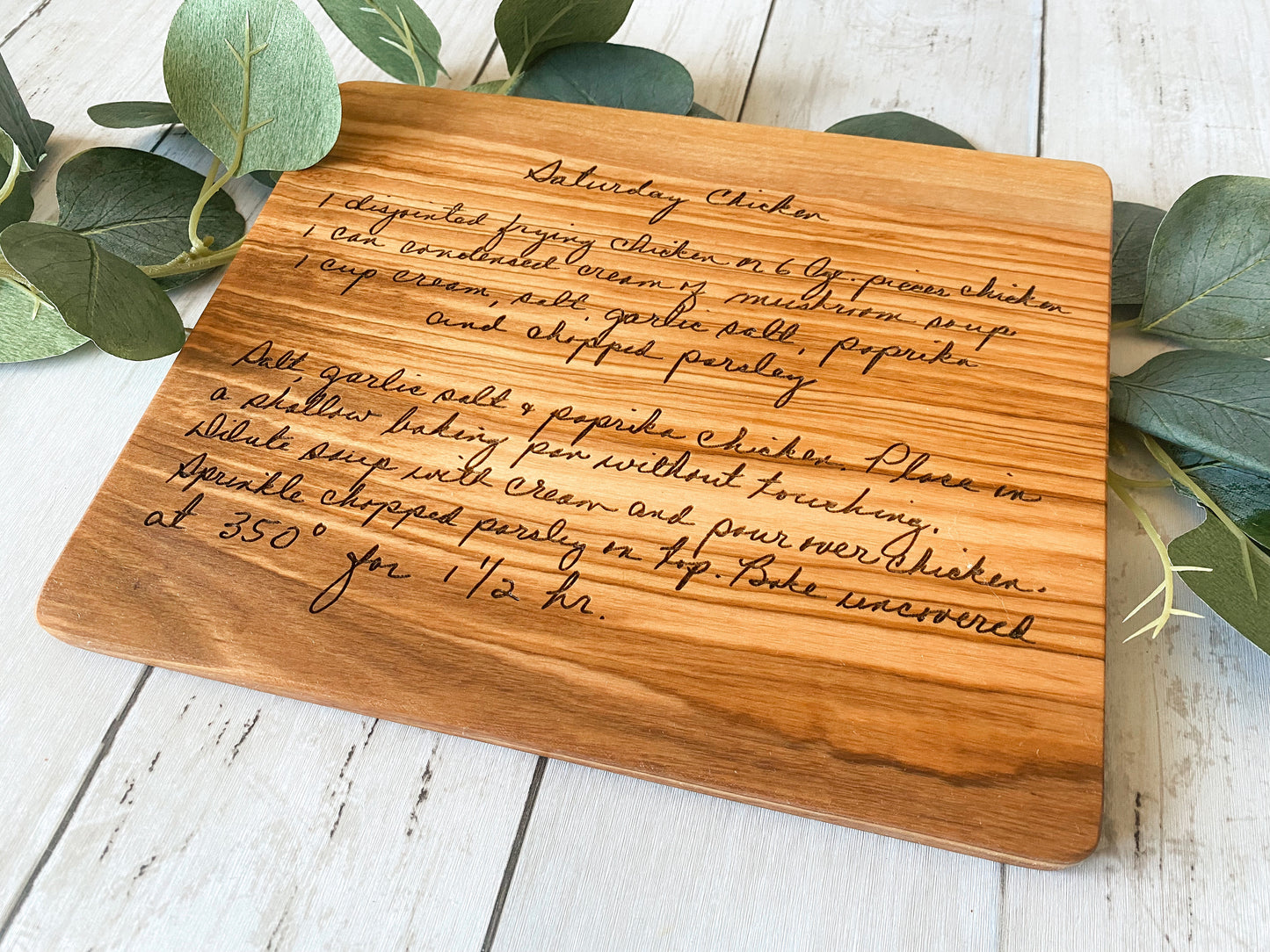 Custom Engraved Recipe Board