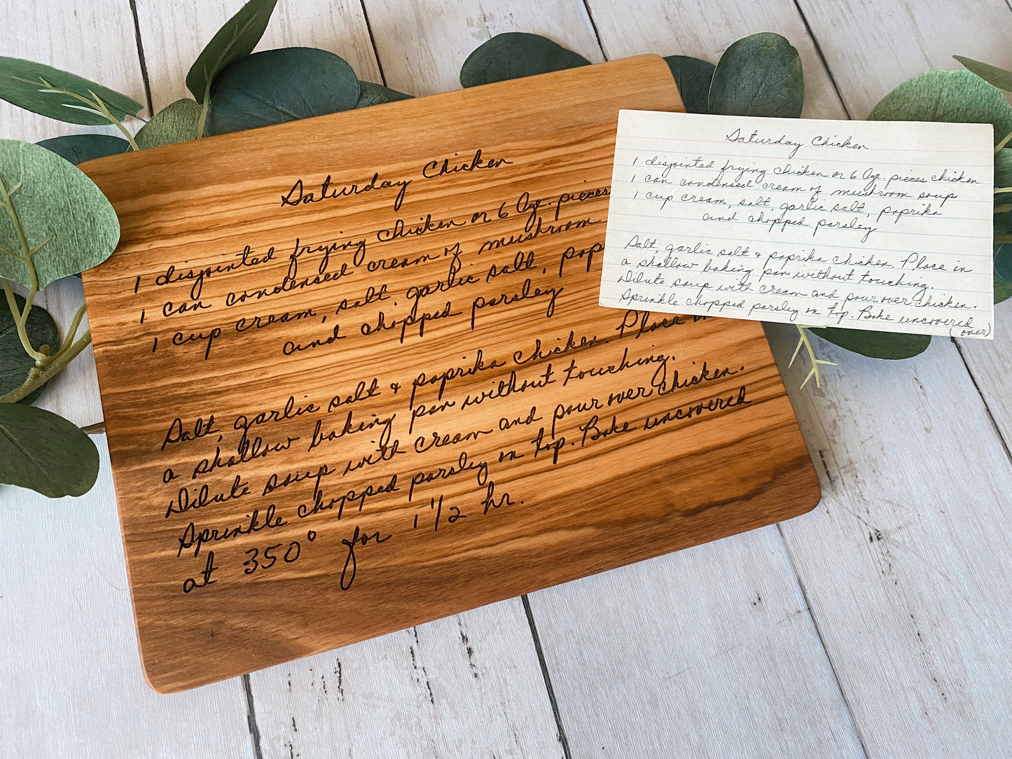 Custom Engraved Recipe Board